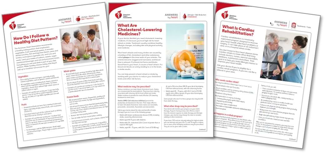 printable american heart association diet
