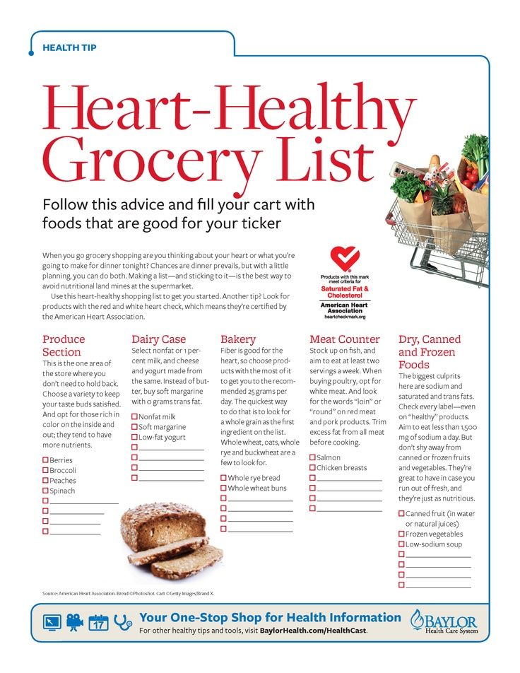 printable american heart association diet