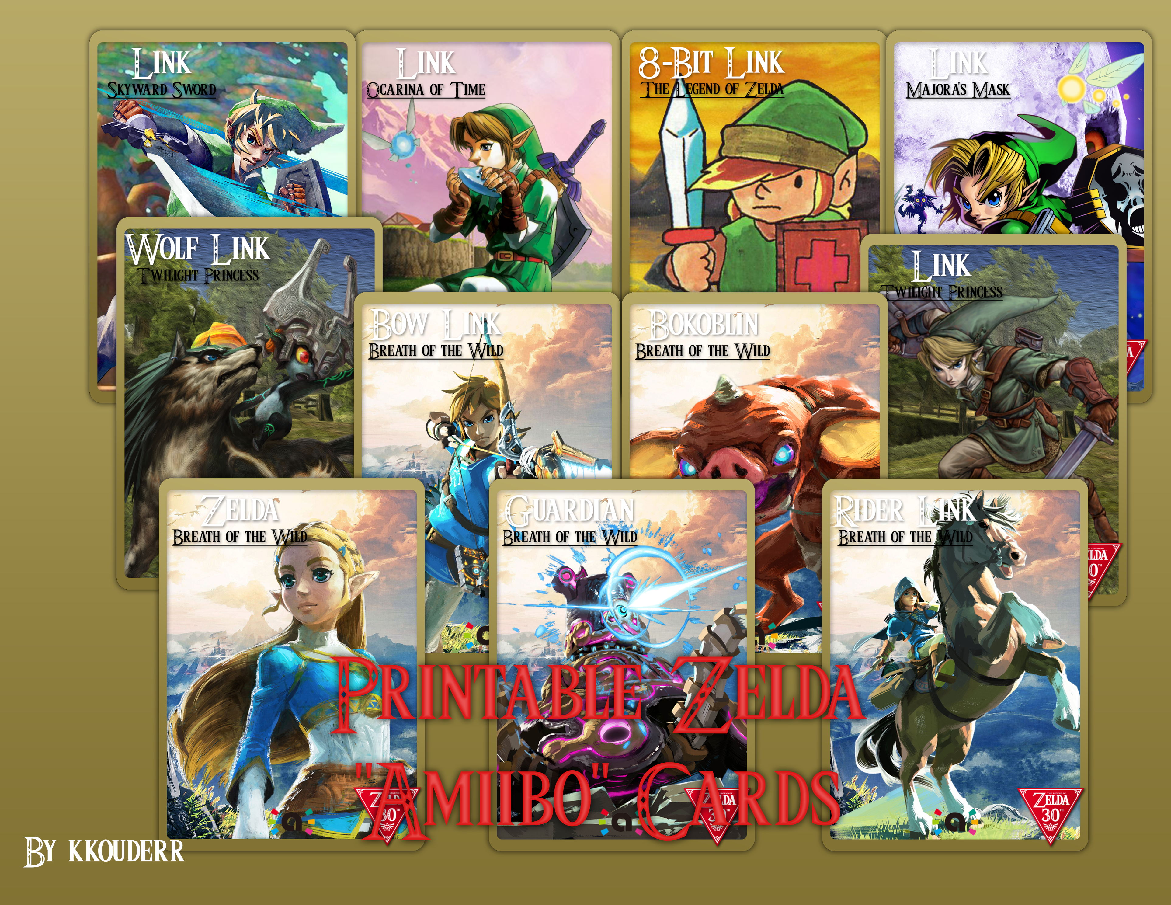 Printable Zelda Amiibo Cards by Kkouderr on DeviantArt