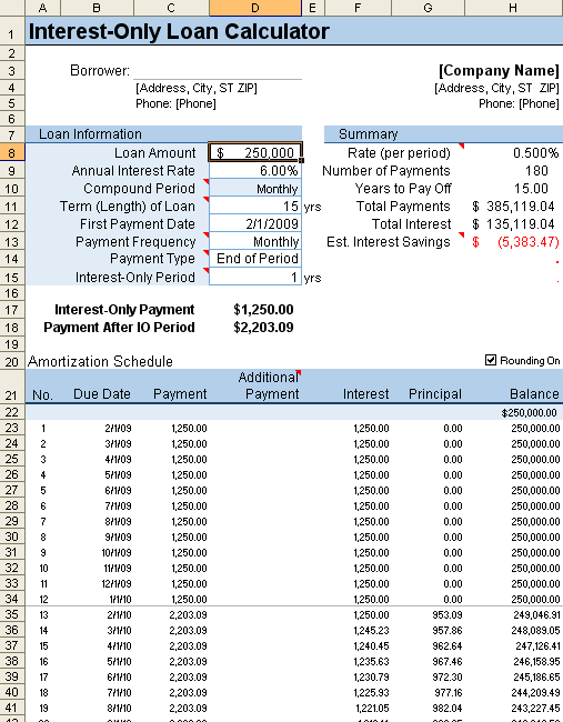 Loan Amortization Schedule and Calculator