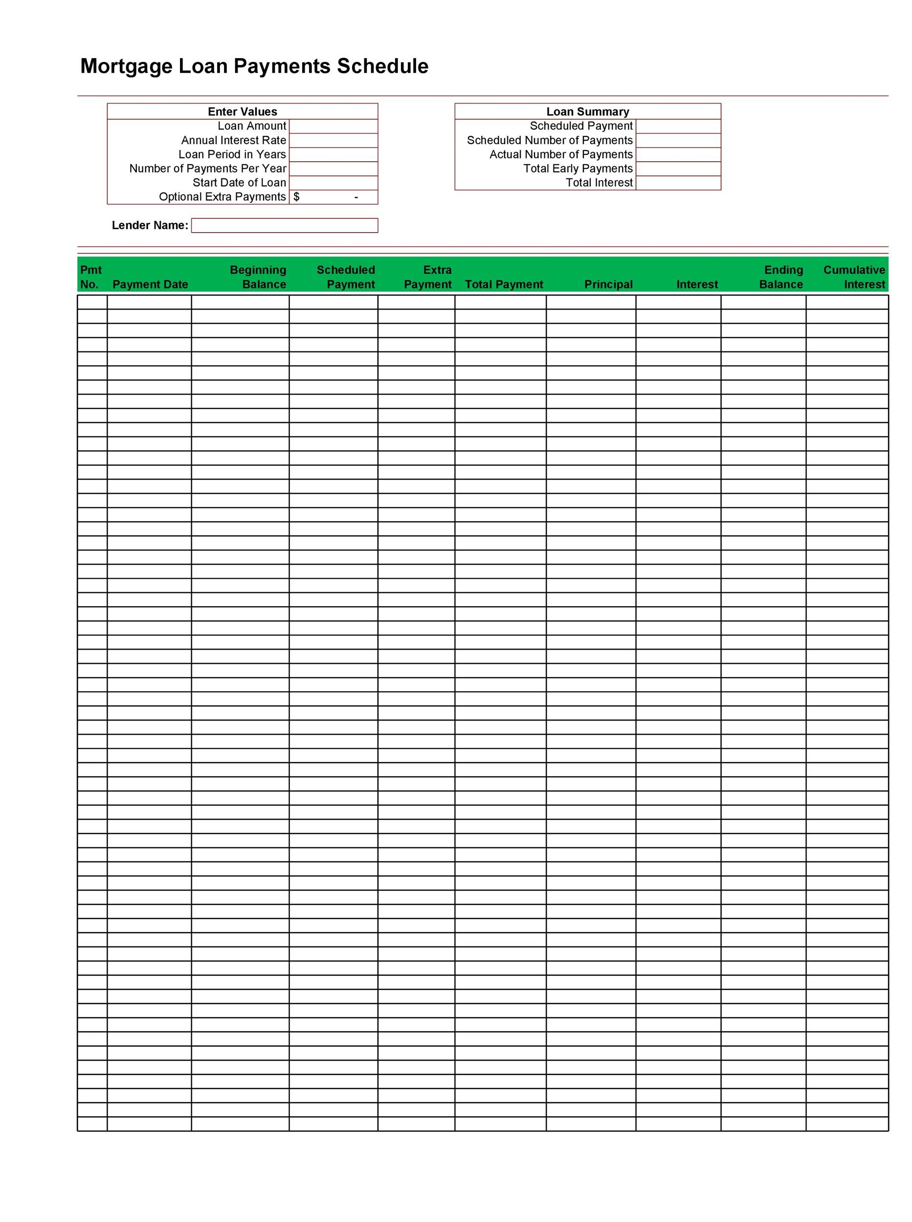 28 Tables to Calculate Loan Amortization Schedule (Excel) ᐅ ...