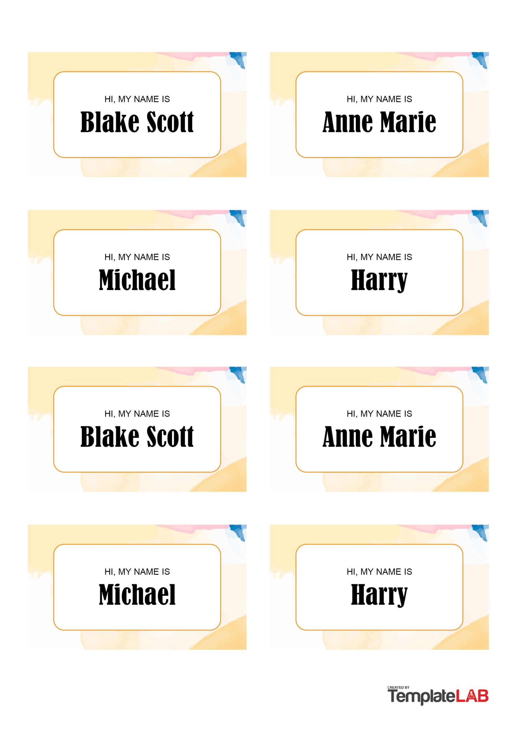 19 Editable Name Tag & Name Badge Templates [Free] - Worksheets Library for Free Printable Editable Name Plates