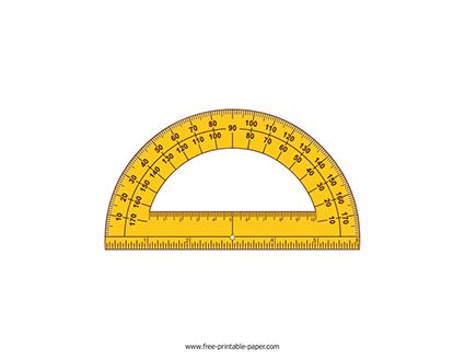 Printable Protractor With Ruler - Free-printable-paper.com