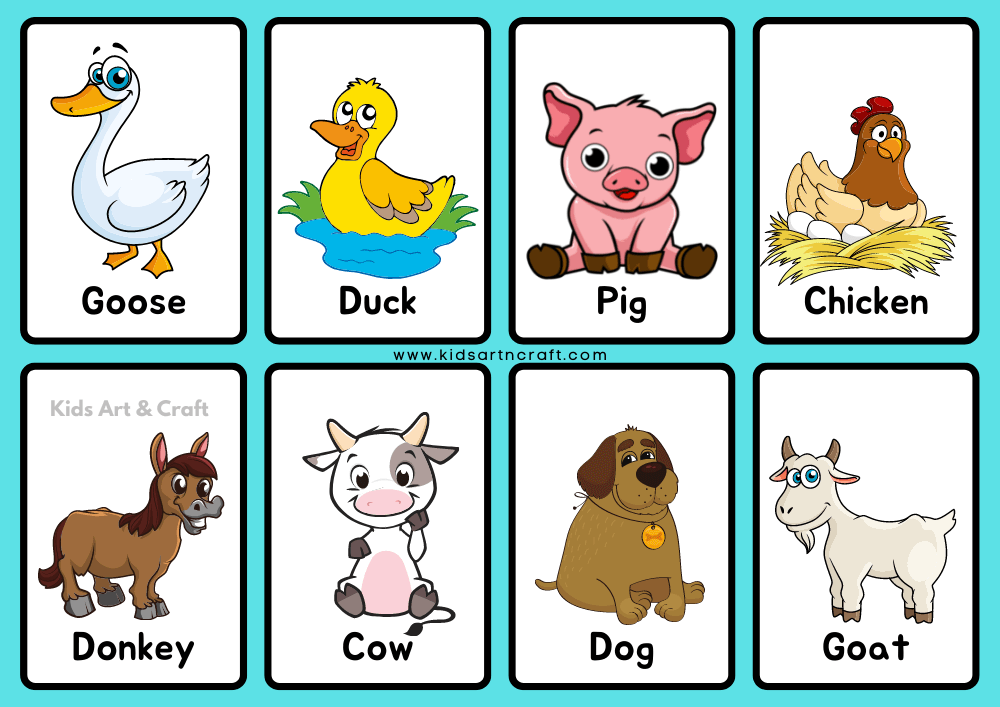 Animal Flashcards for Kindergarten – Free Printable - Kids Art & Craft - Worksheets Library animal-flashcards-for-kindergarten-free-printable-kids-art-craft-worksheets-library