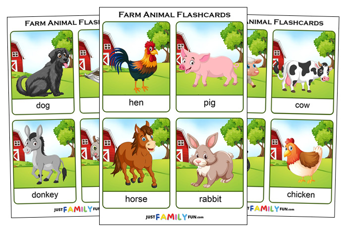 Free Printable Animals Flashcards | Just Family Fun
