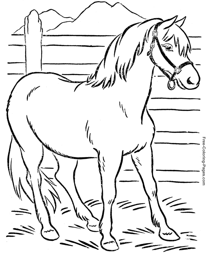 Horse #2197 (Animals) - Free Printable Coloring Pages