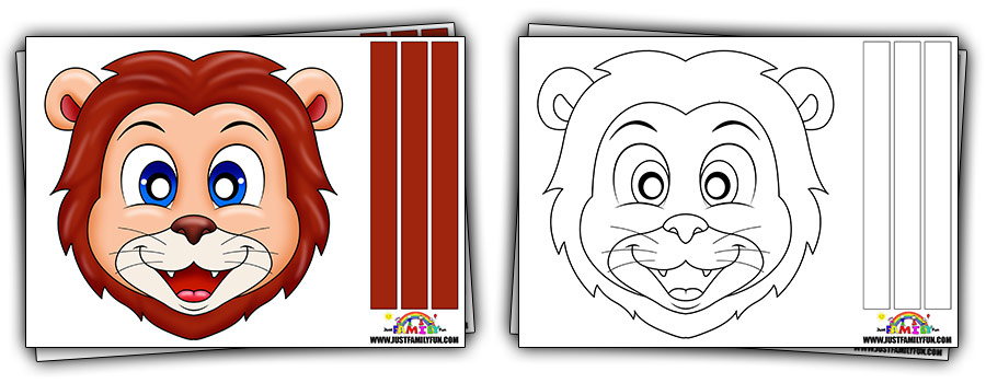 Free Kids Animal Face Mask Templates | Just Family Fun