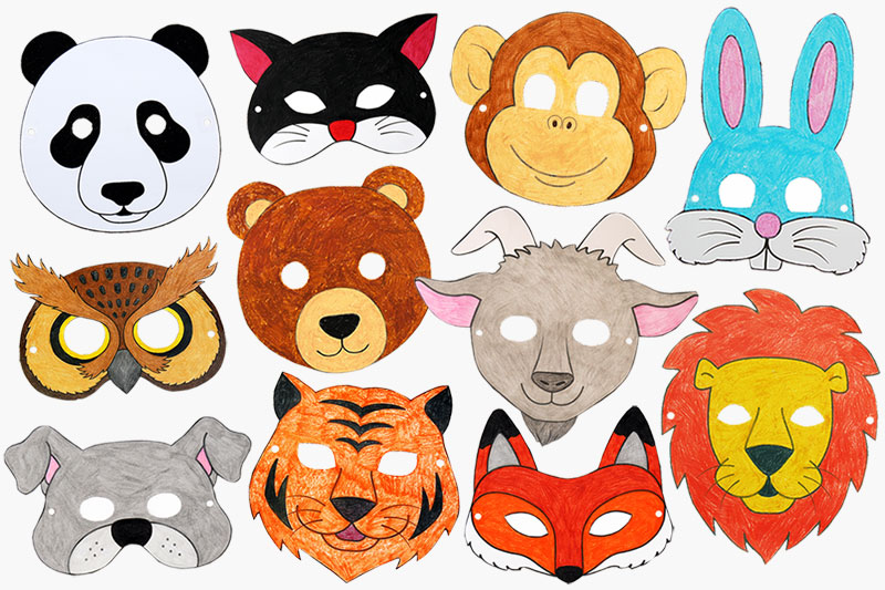 printable animal masks craft