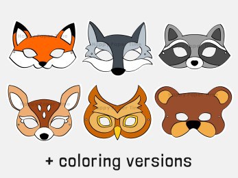 printable animal masks craft