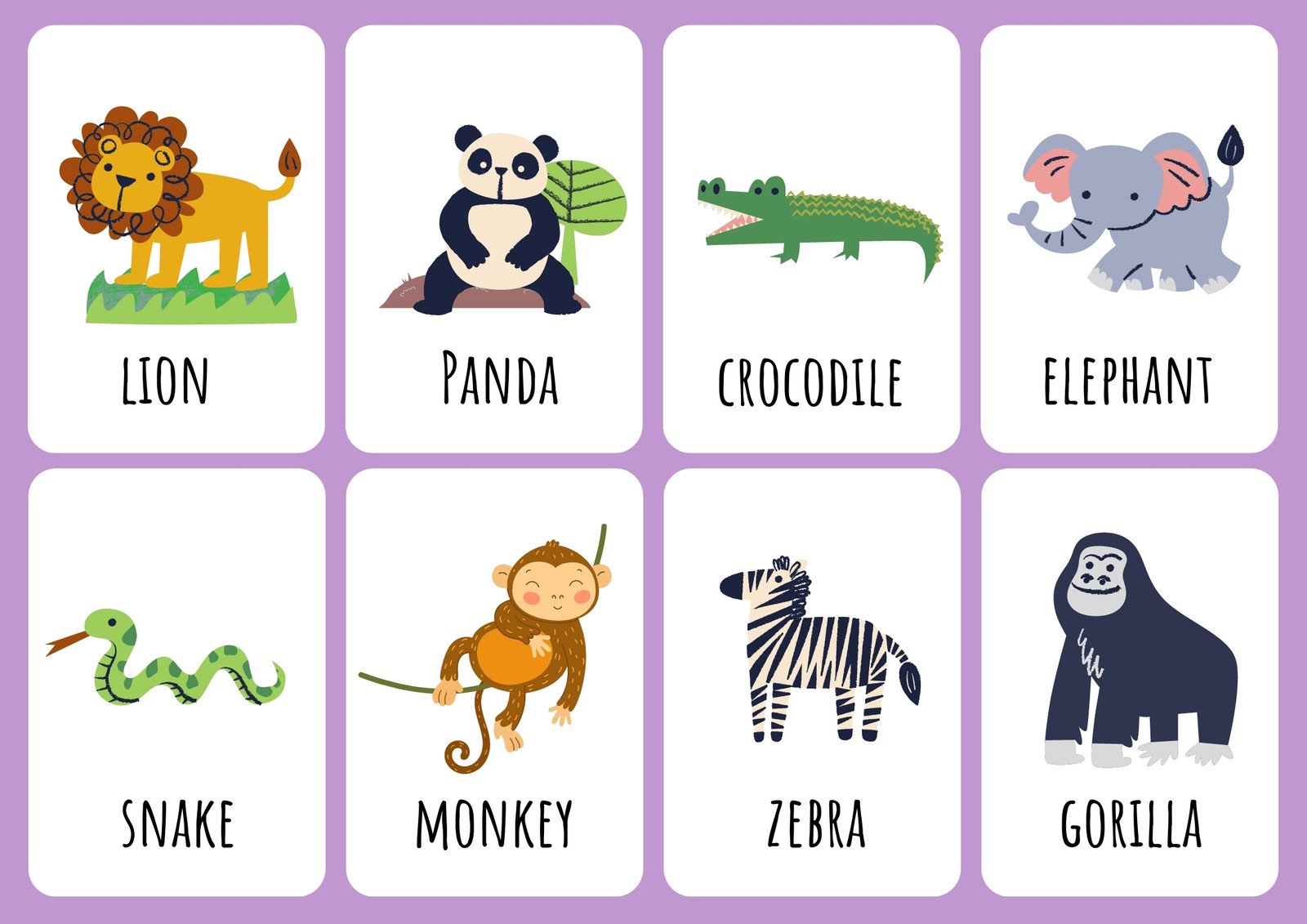 free-animal-flashcards-to-customize-and-print-canva-worksheets-library for Free Printable Animal Flash Cards Free animal flashcards to customize and print | Canva - Worksheets Library for Free Printable Animal Flash Cards