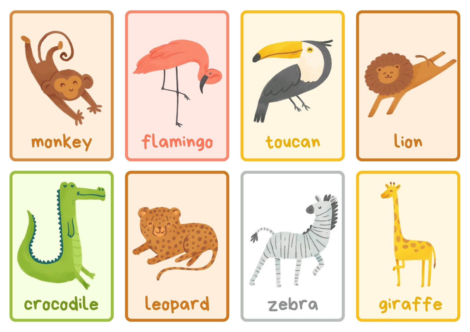 Free animal flashcards to customize and print | Canva - Worksheets Library free-animal-flashcards-to-customize-and-print-canva-worksheets-library