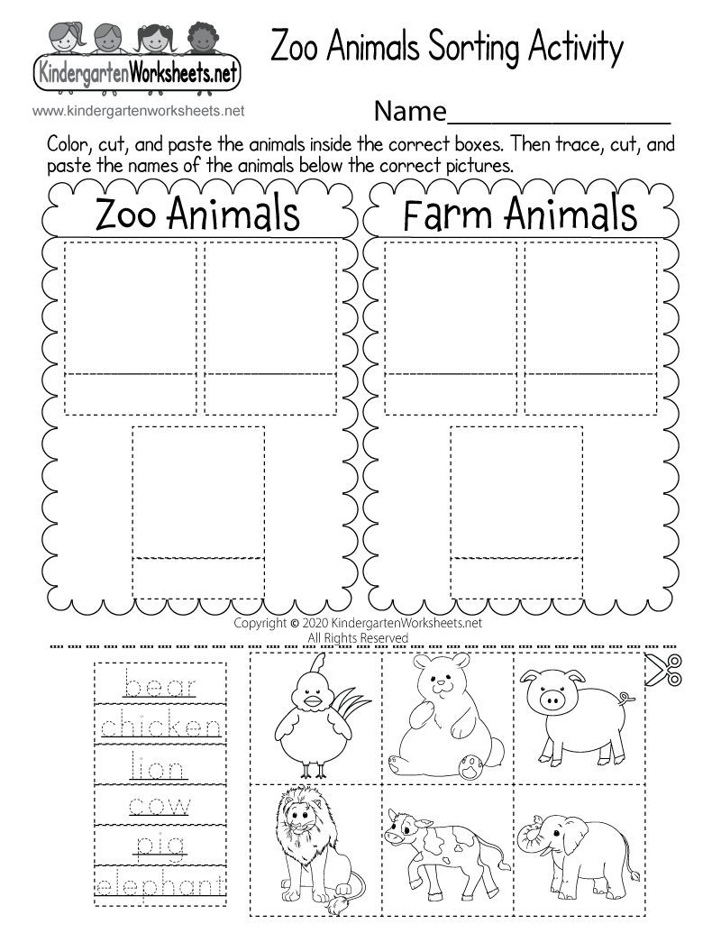 Zoo Animals Sorting Activity Worksheet - Free Printable, Digital ...