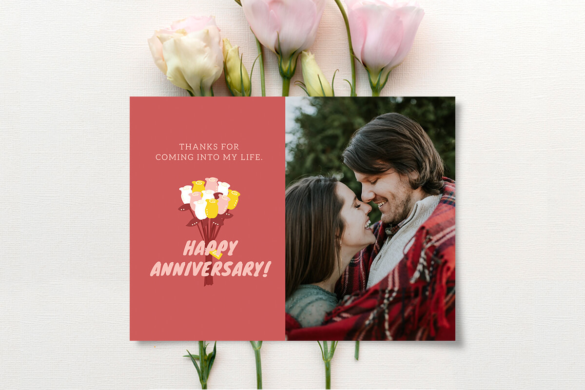 printable anniversary cards add photo