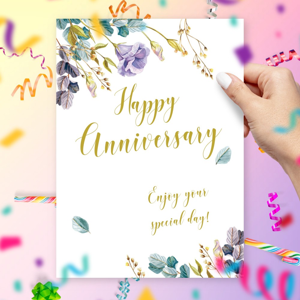 printable anniversary cards add photo