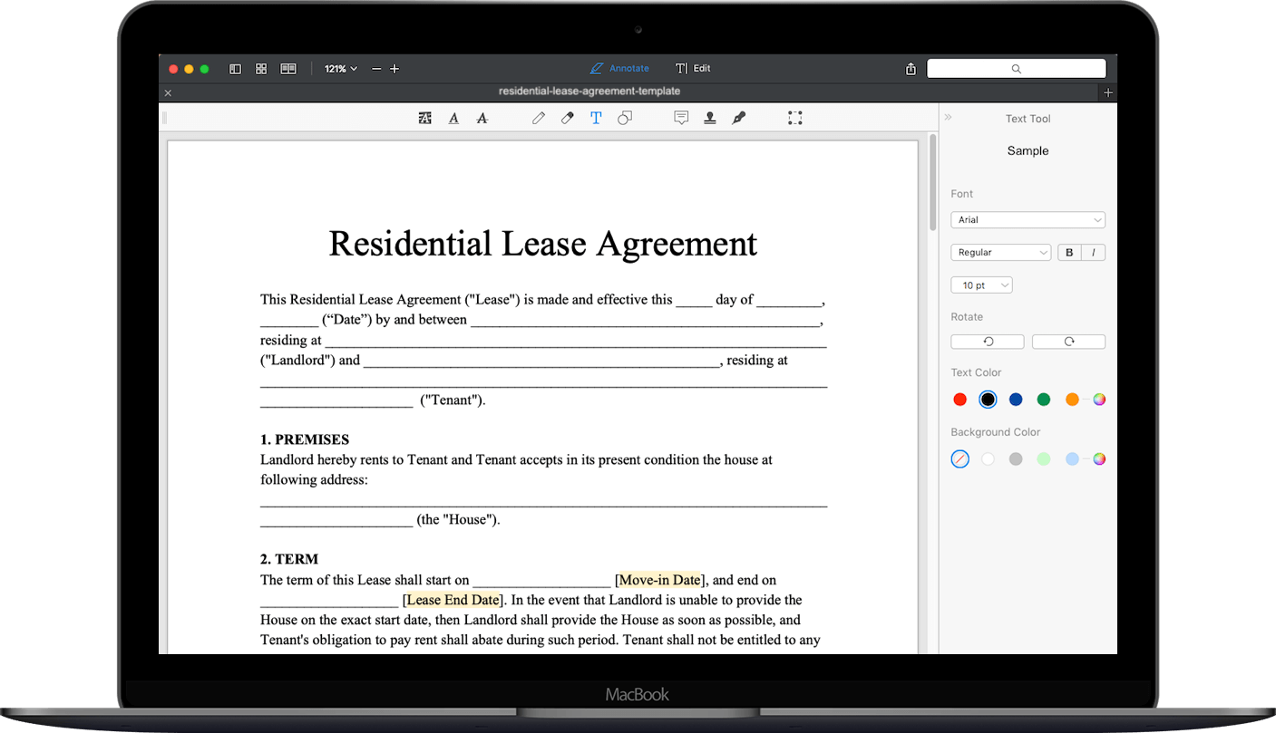 Free Residential Lease Template | Rental Agreement PDF