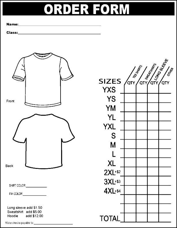 Apparel Order Form Template | Template Business