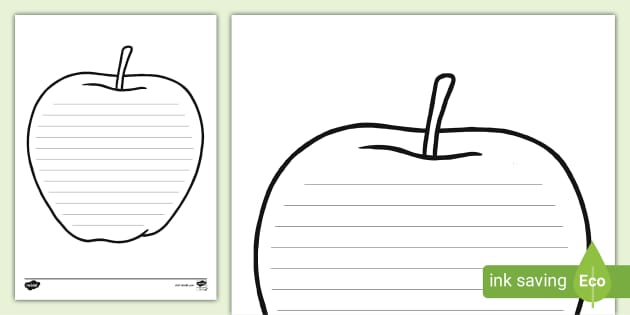printable apple writing paper
