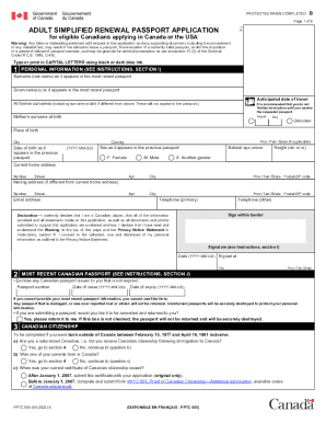 Canadian Passport Renewal 2023-2024 Form - Fill Out and Sign ...