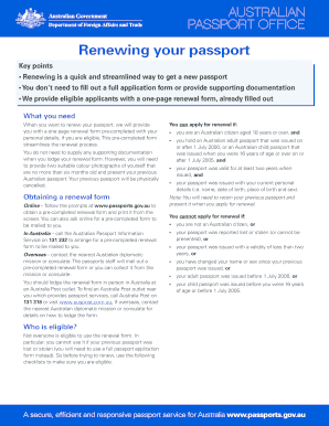 Australian Passport Renew Form 2020-2024 - Fill and Sign Printable ...