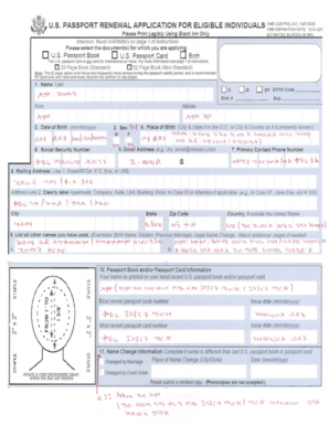 Us Passport Renewal Form - Fill and Sign Printable Template Online