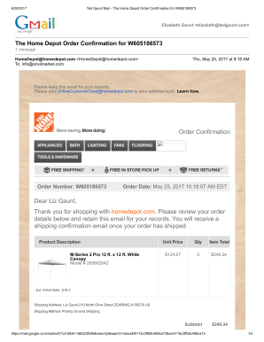 Home Depot Receipt - Fill Online, Printable, Fillable, Blank ...