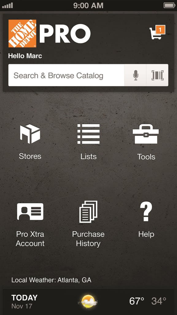 printable applications for home depot