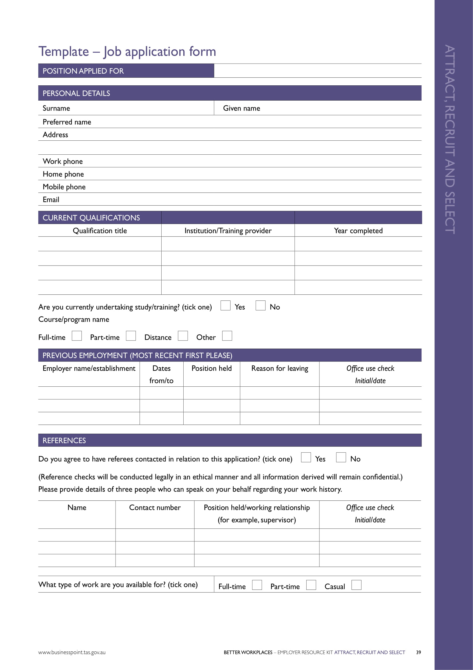 Job Application Template - 24+ Examples in PDF, Word