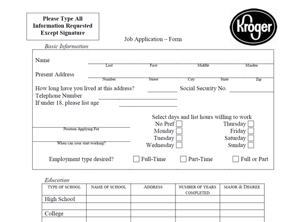 printable applications near me