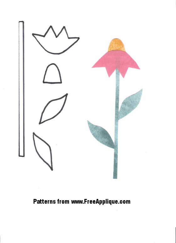 23 Flower Patterns - Free Printable Flower Applique Patterns
