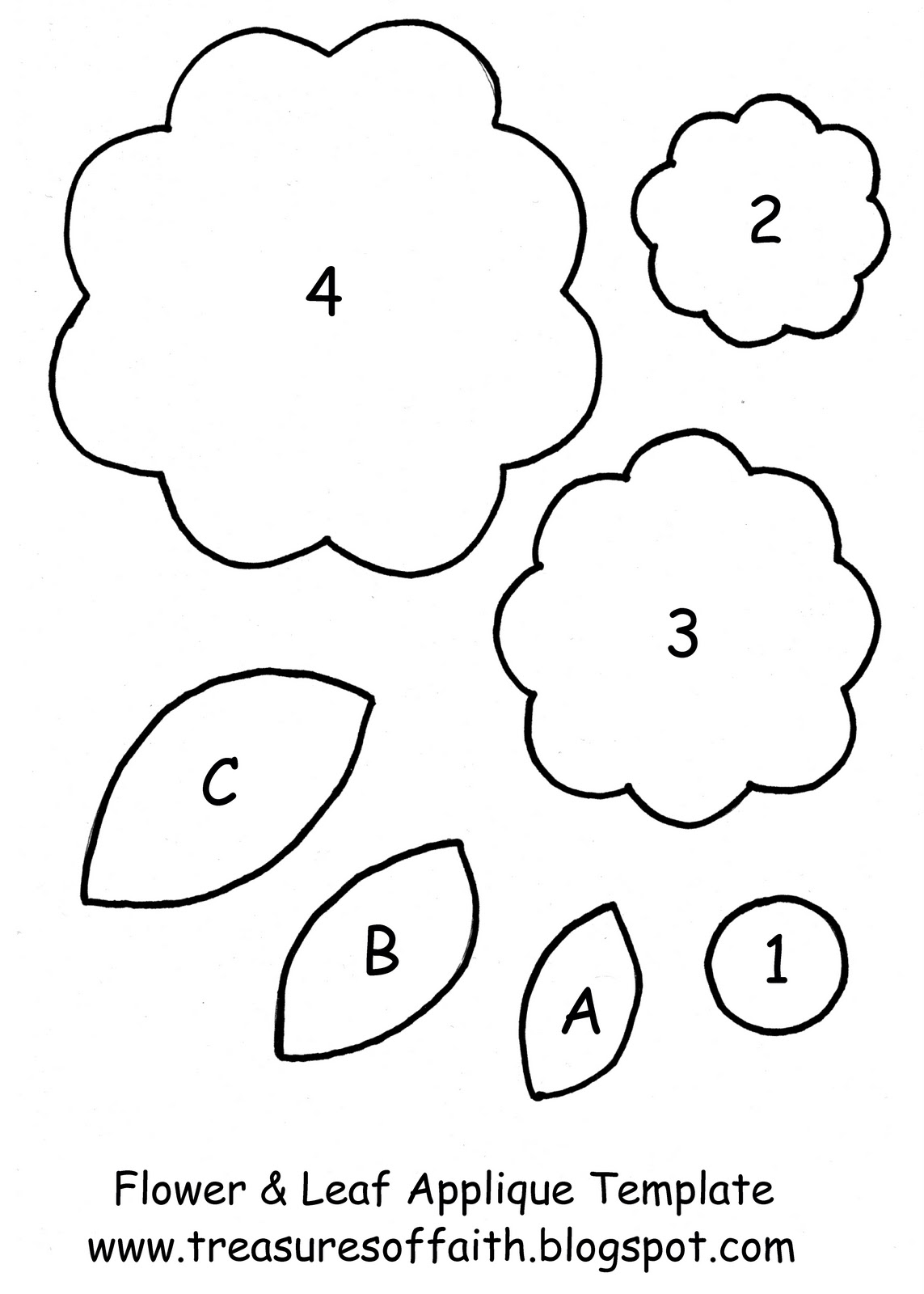flower and leaf template - Clip Art Library
