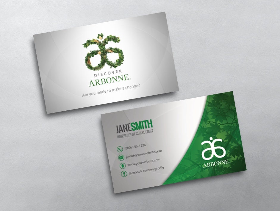 printable arbonne business cards