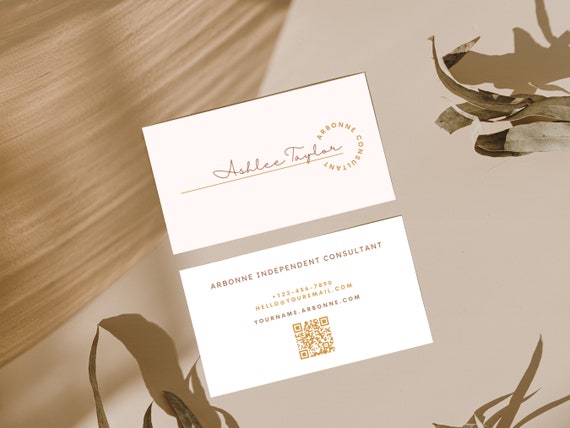 printable arbonne business cards