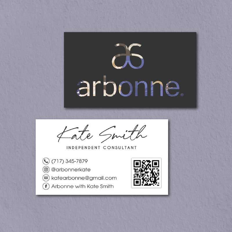 printable arbonne business cards