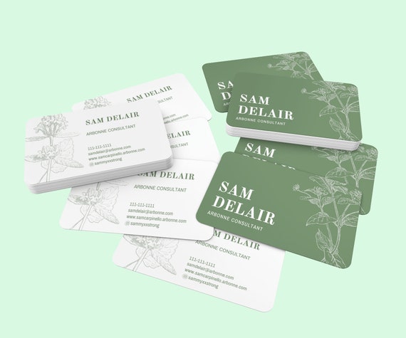 printable arbonne business cards