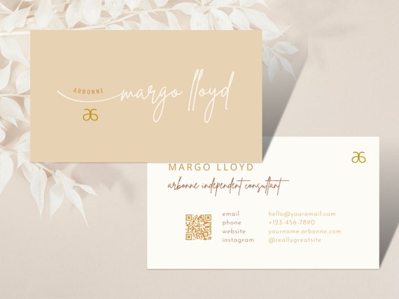 printable arbonne business cards