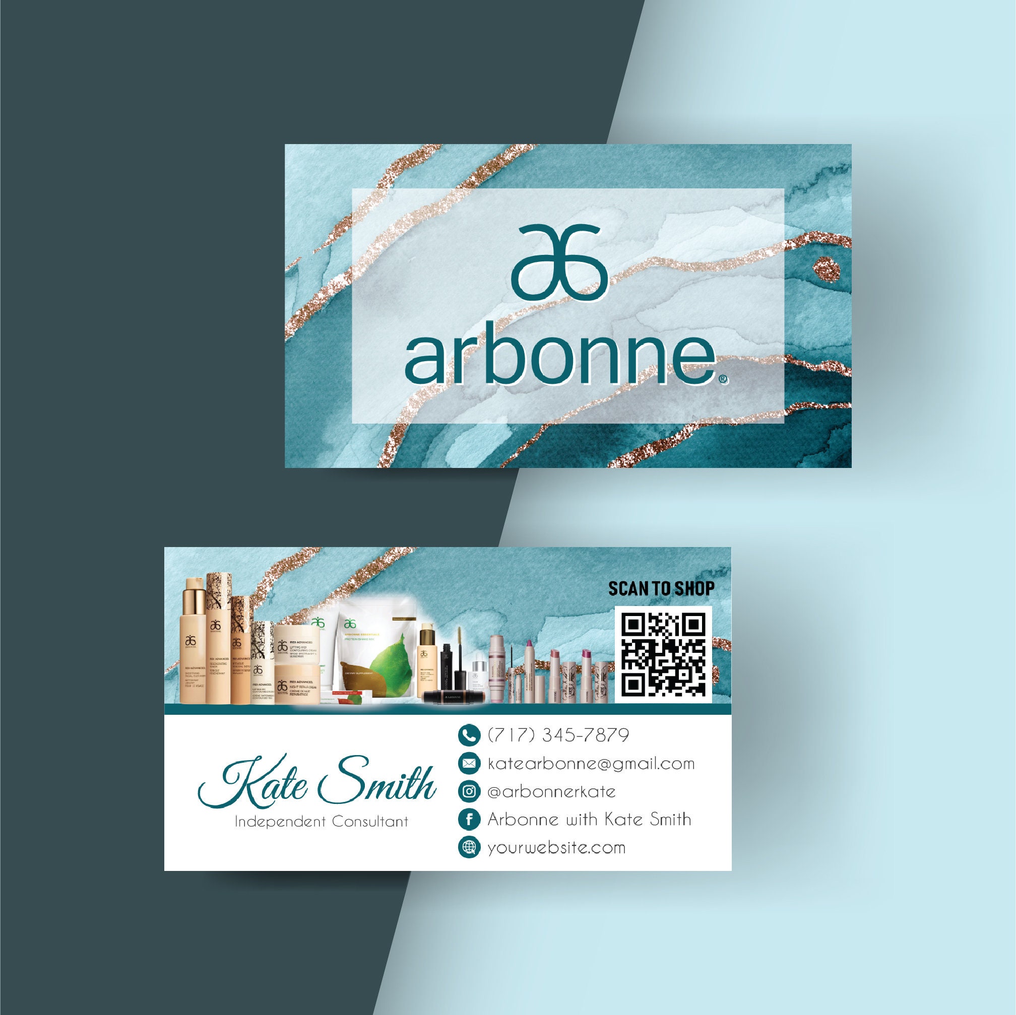 printable arbonne business cards