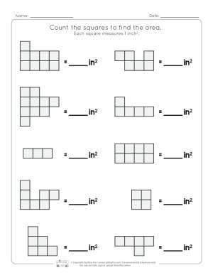 Area Worksheets - 2nd Grade Math Worksheets - Itsy Bitsy Fun