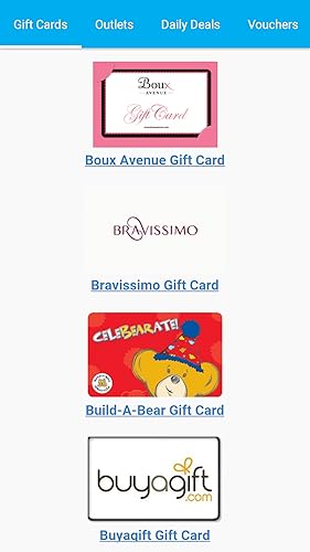 Gift Cards and Gift Vouchers UK - App on the Amazon Appstore