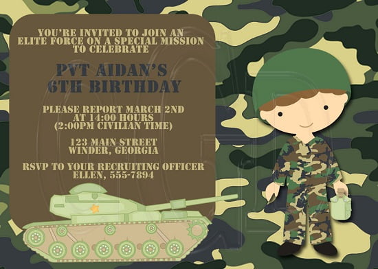 Army Birthday Invitations | FREE Printable Birthday Invitation ...