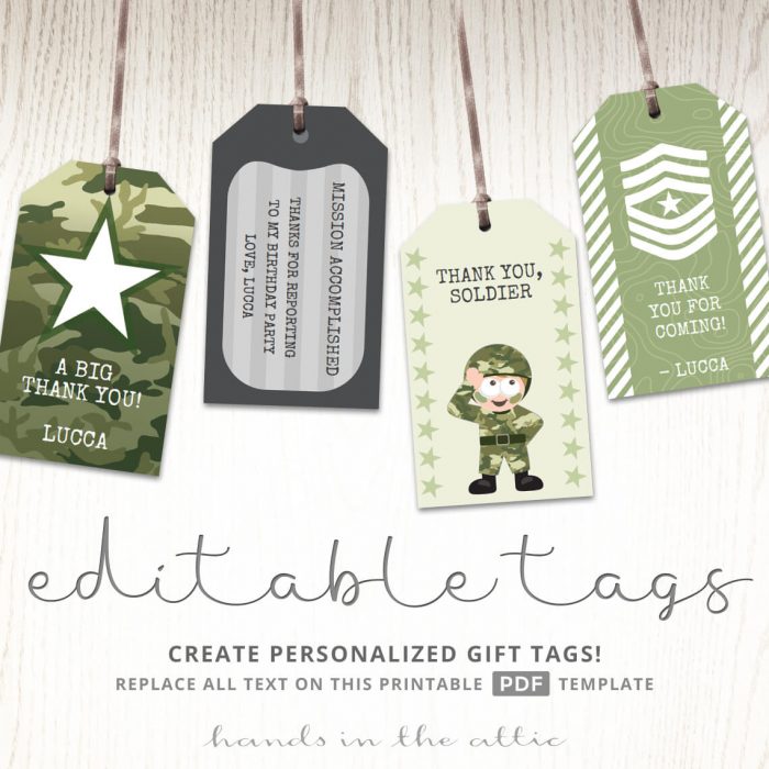 Army Party Invitation | Printable Template | Hands in the Attic