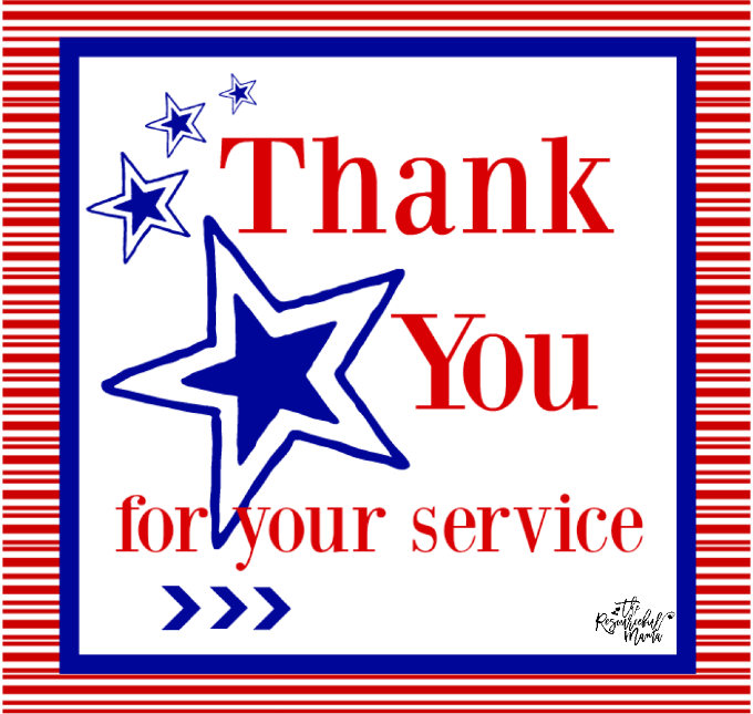 printable army thank you cards