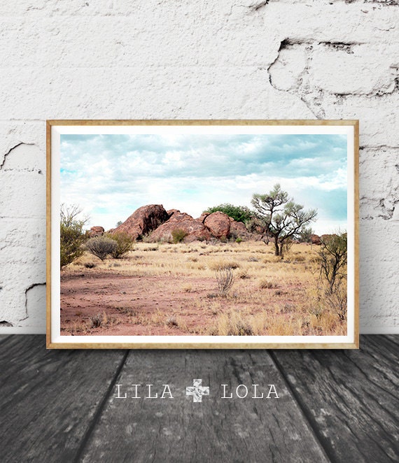 Desert Landscape, Wall Art Print, Australian Outback, Colour ...