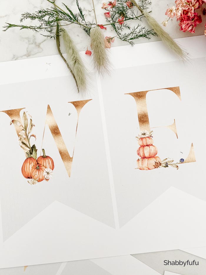Pretty! Free Fall Printable Banner - shabbyfufu.com
