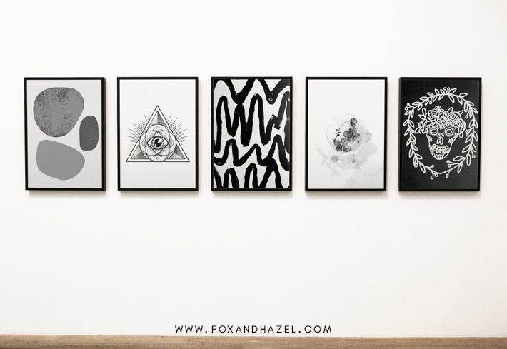 55 More Free Black and White Art Printables | Fox + Hazel
