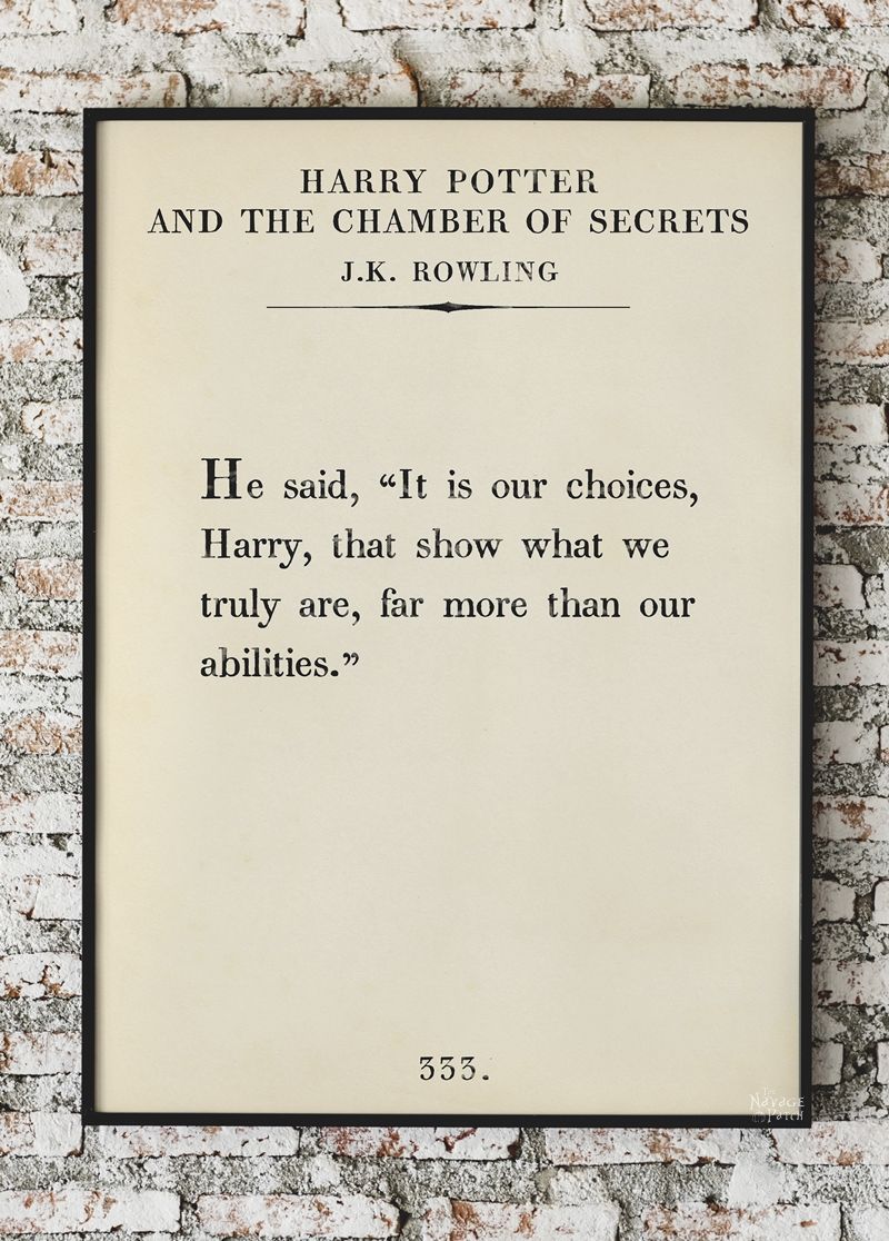 Free Printable Book Page Quote Art - The Navage Patch