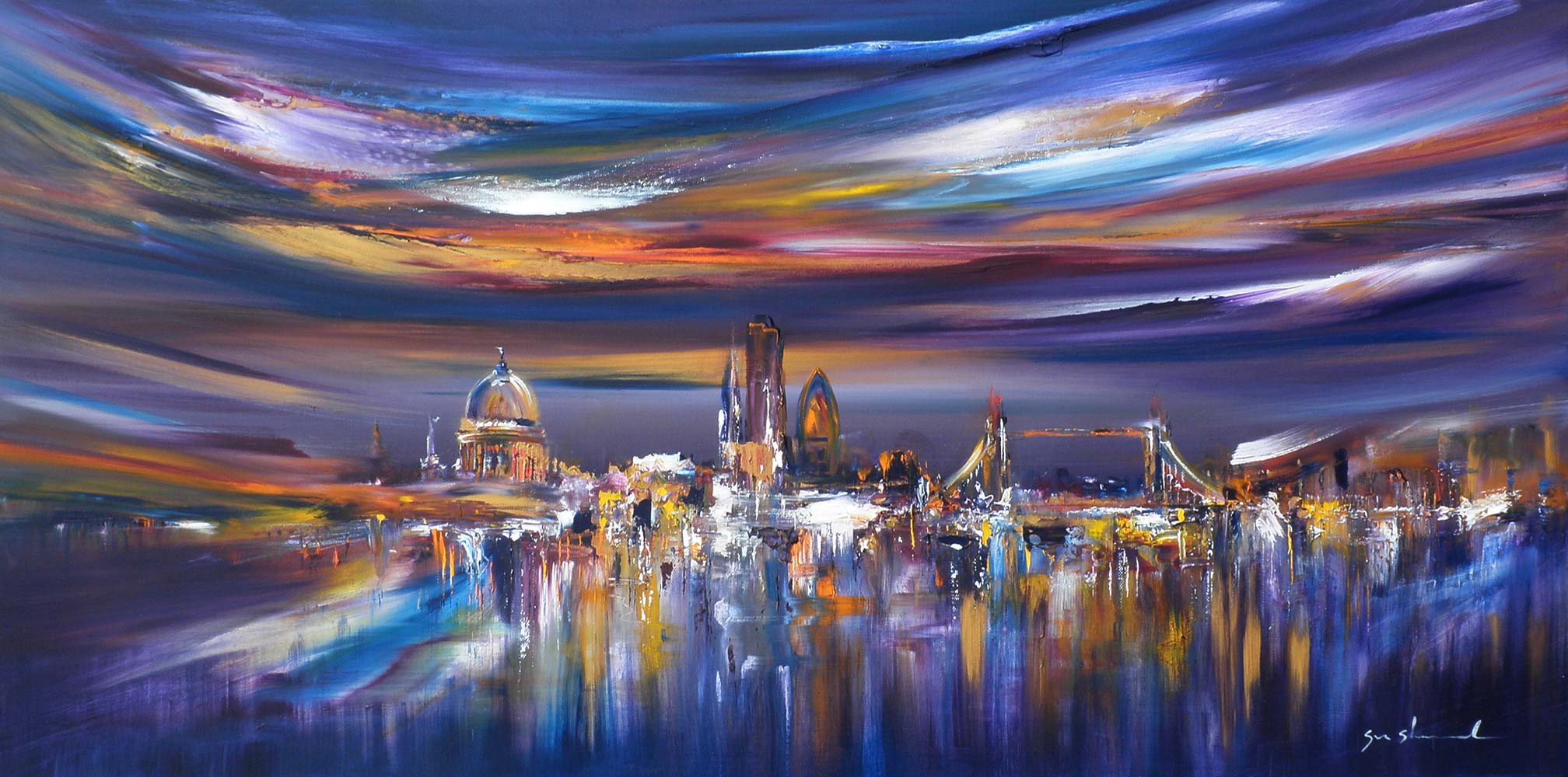 97555 Large Paper Print | Sara Sherwood - Abstract Cityscape ...
