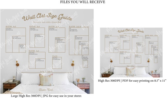 Wall Art Size Guide, Printable Image Size Guide for Print Sellers ...