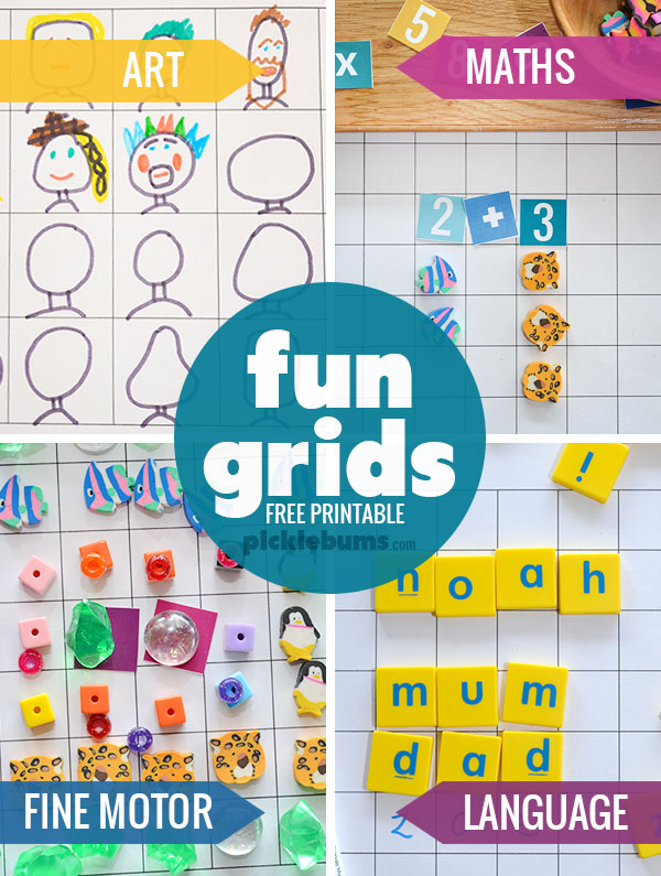 Fun Grids - Free Printable Grids and Activities for Kids - Picklebums