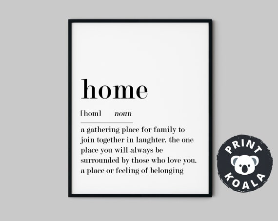 Home Definition, Printable Wall Art, Home Print, Home Printable ...