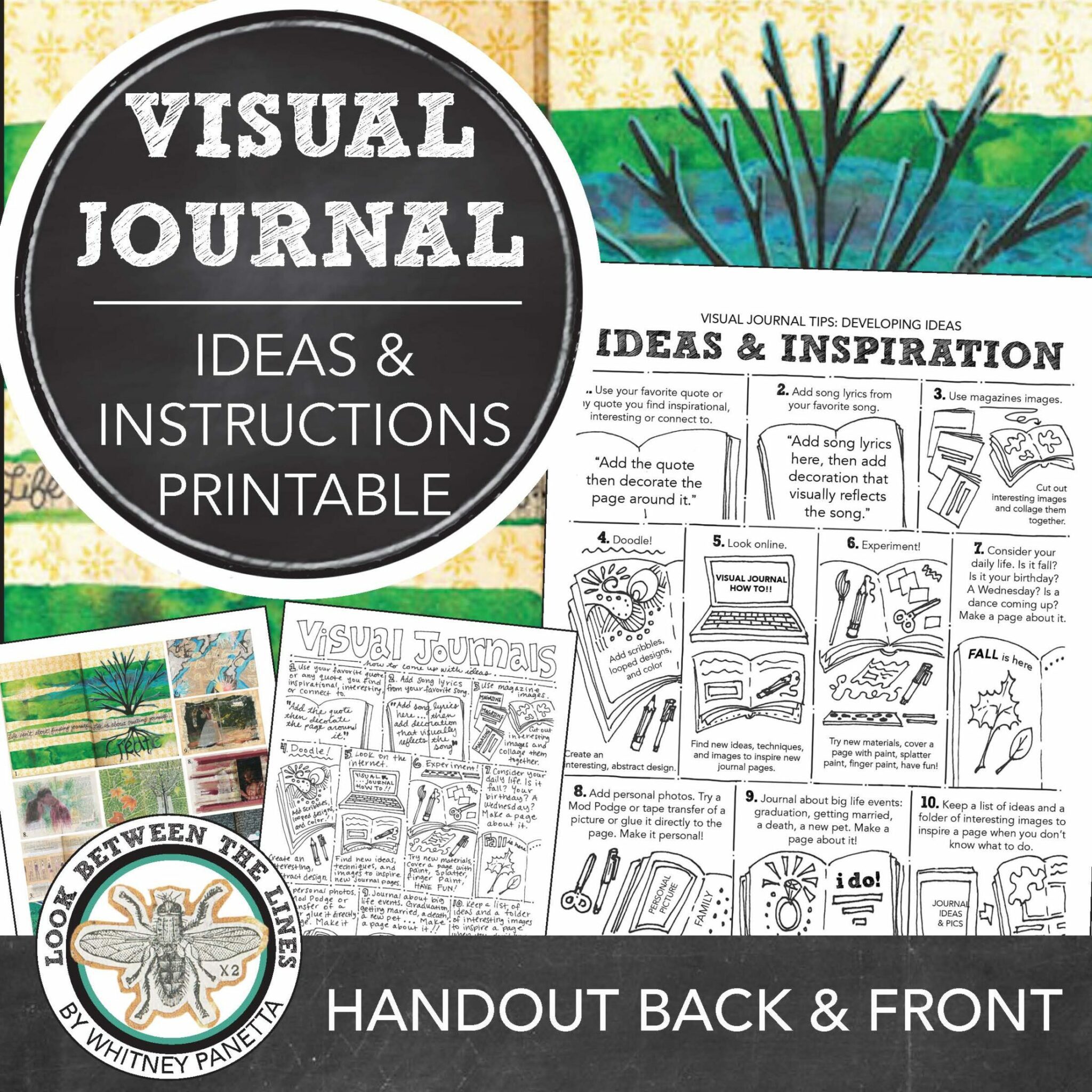 How to Use Printable Backgrounds for an Art Journal - Jennie Moraitis